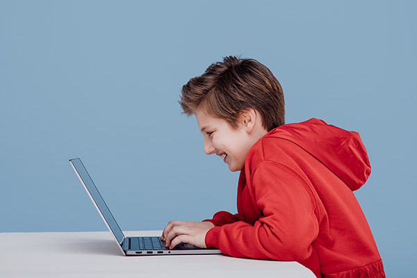 child using computer